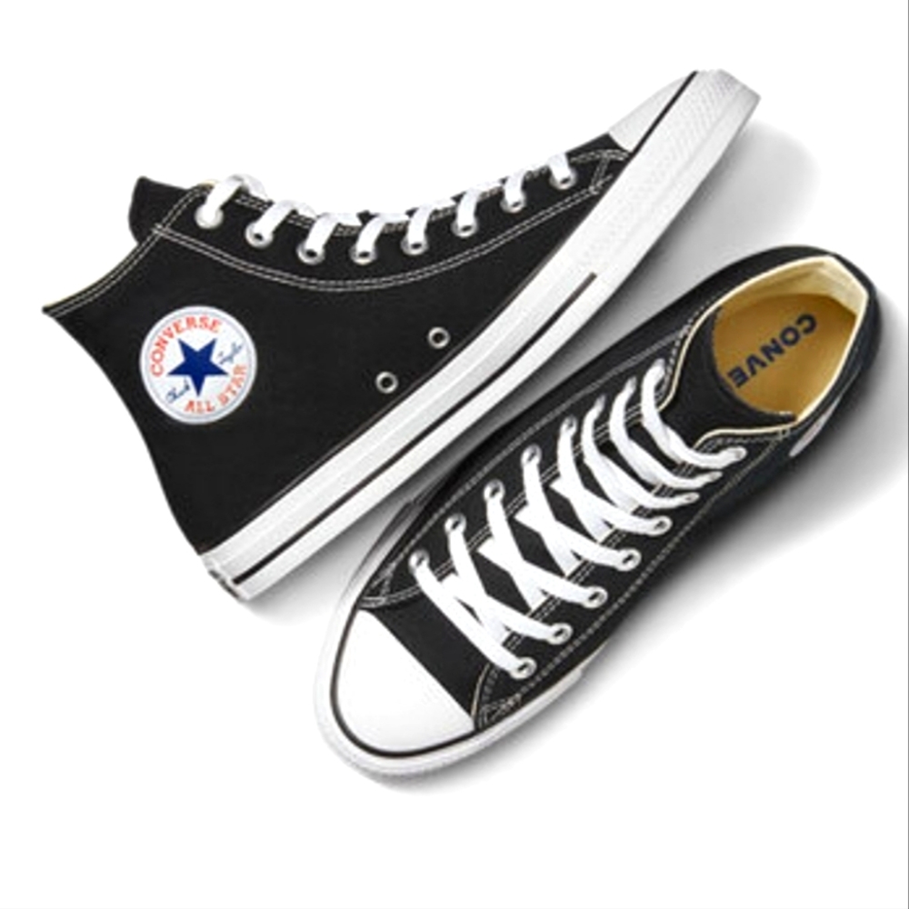 Converse All Star Size 5 Big Boys, Black & White. Hi Top